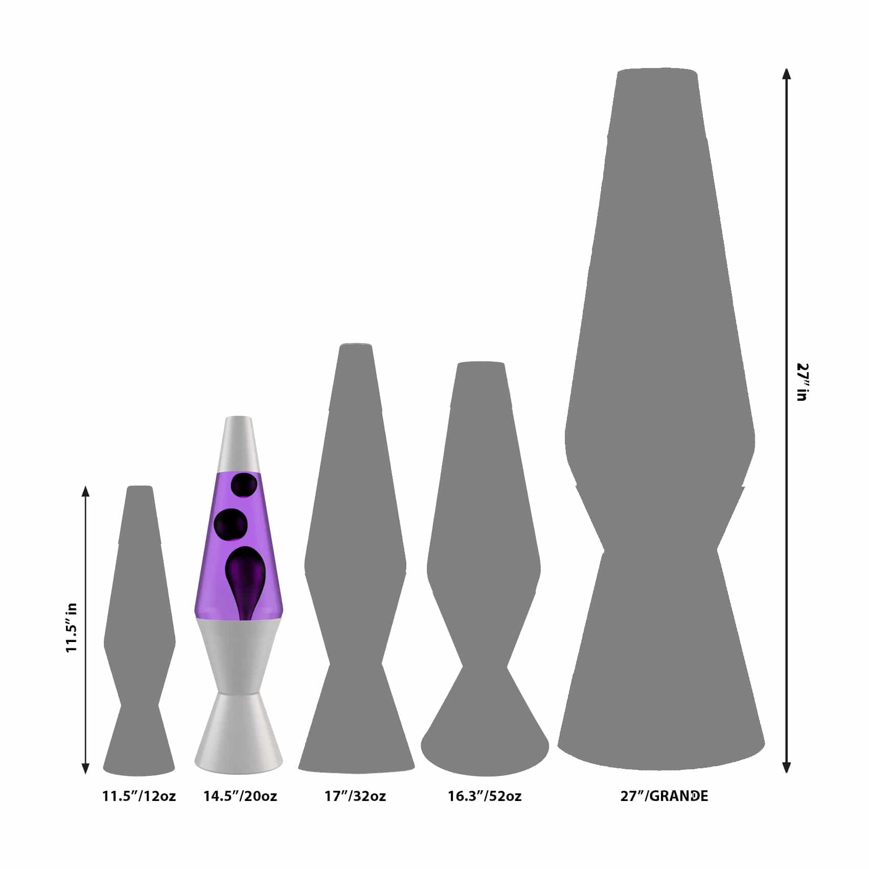 14.5’’ LAVA Lamp – Black & Purple - Image 2