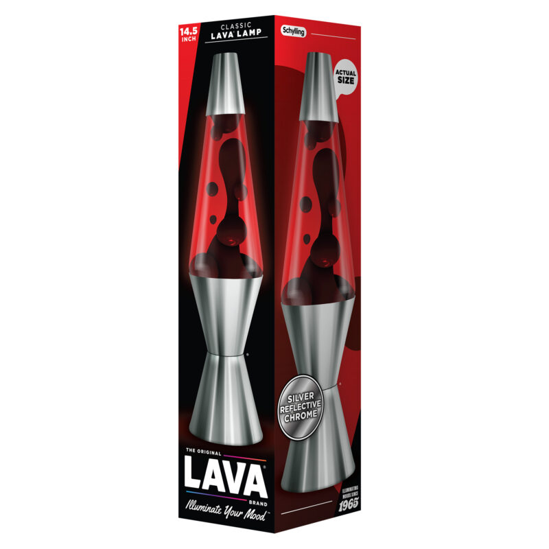 14.5″ Lava Lamp Chrome Plated Crimson - Image 2