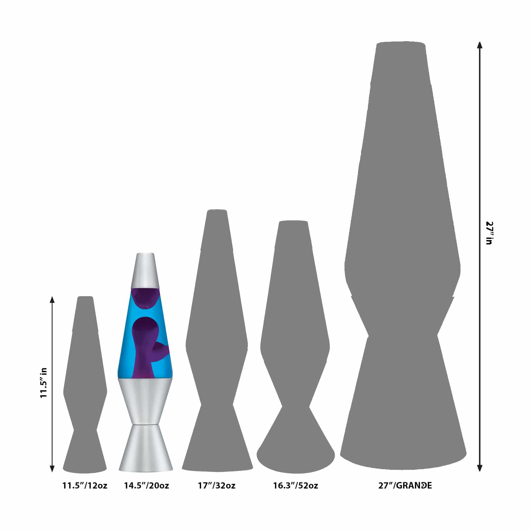 14.5″ LAVA Lamp – Purple/Blue/Silver - Image 5