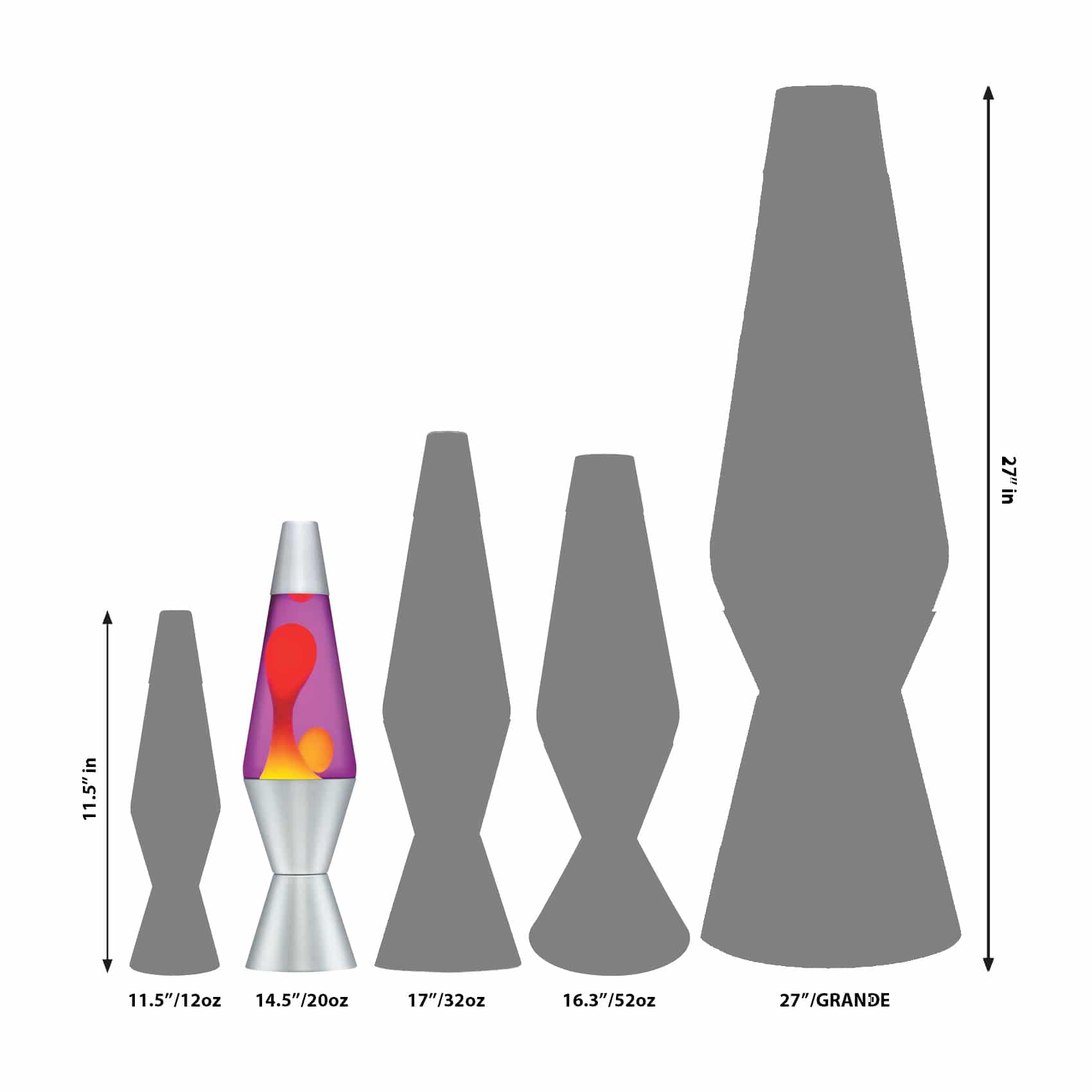 14.5” LAVA Lamp – Yellow/Purple/Silver - Image 3