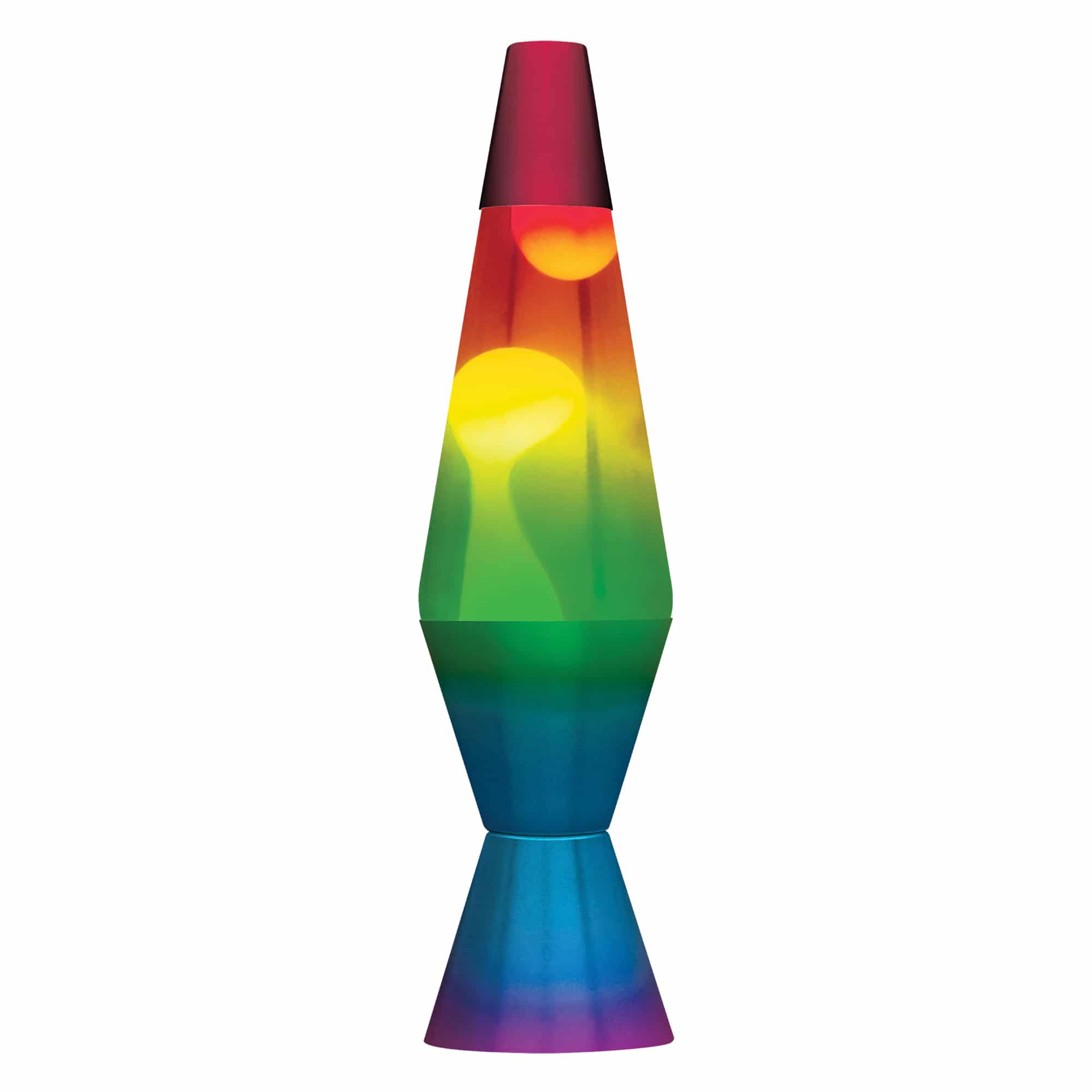 14.5” LAVA Lamp Rainbow – White/Clear/Tricolor