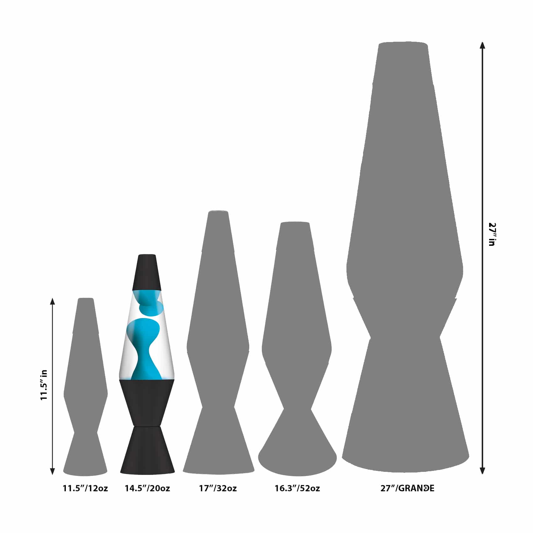 14.5″ LAVA Lamp Neon – Blue/Clear/Black - Image 3